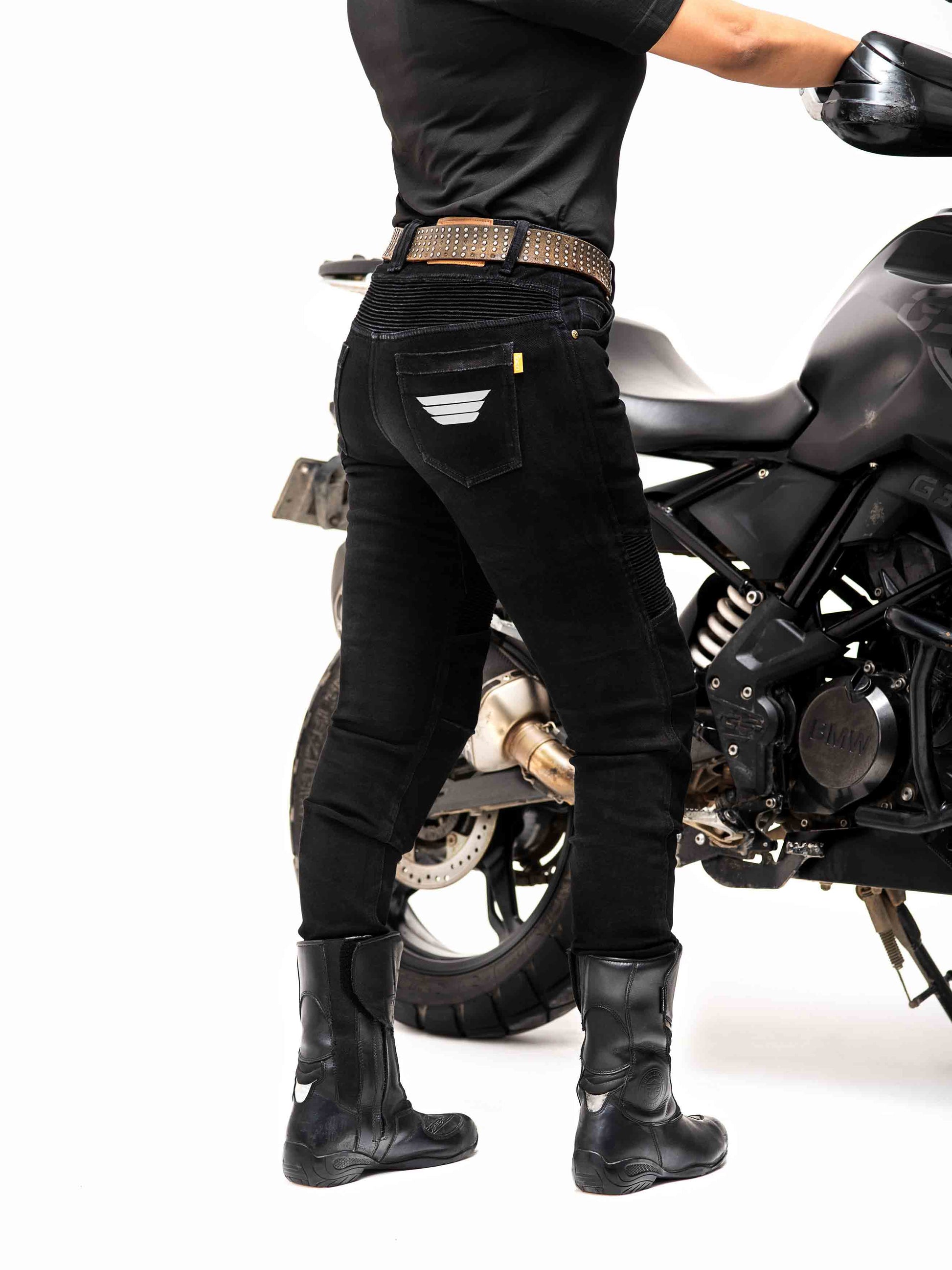 Bikeratti Raven Lady motorcycle riding Jeans